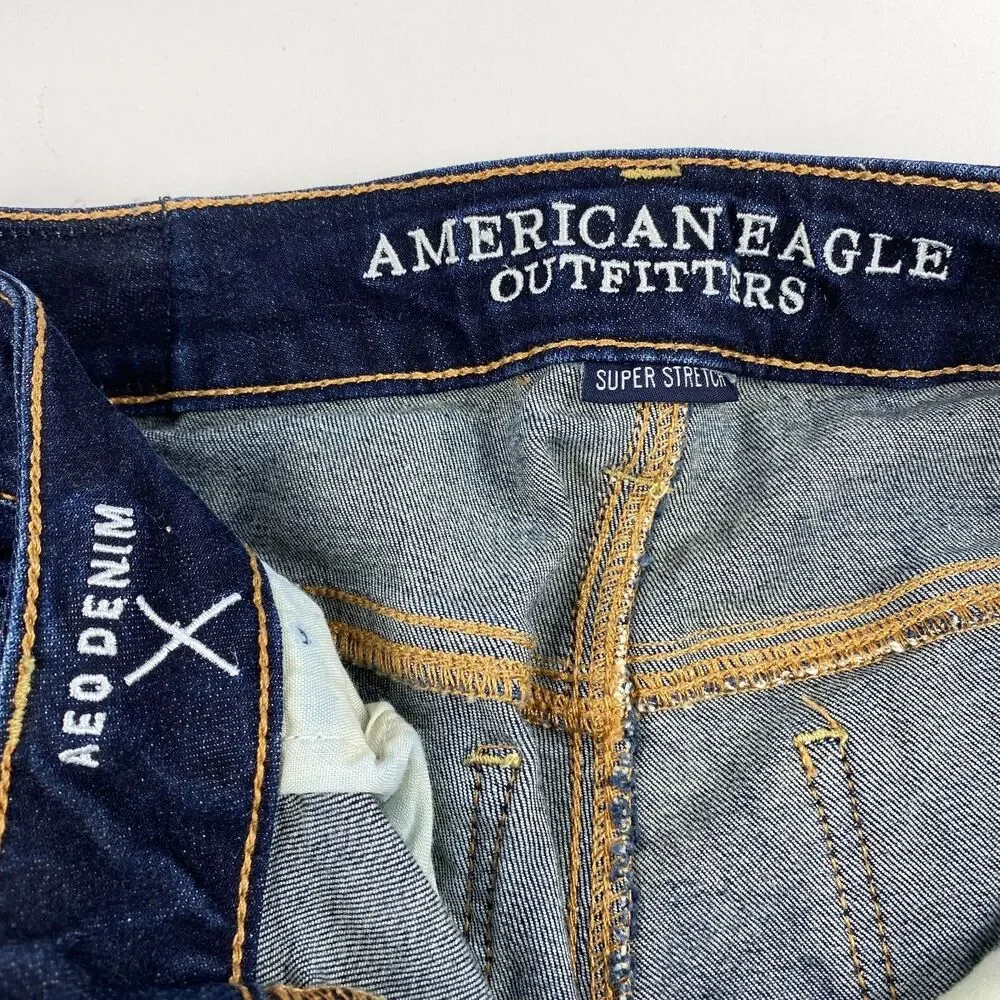 American Eagle Outfitters Womens Super Stretch Skinny Jeans Size 2 Regular Blue - Picture 7 of 9